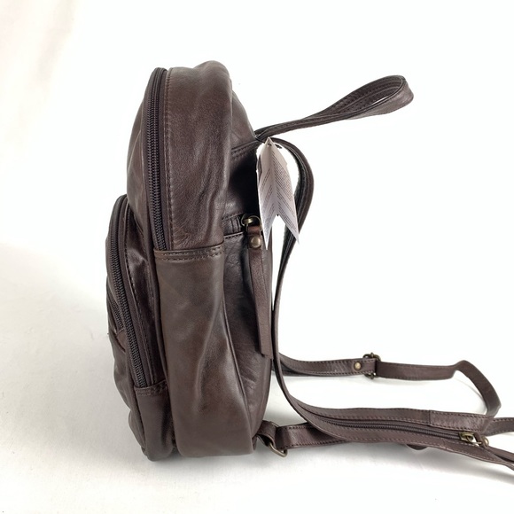 Canyon Outback Leather Brown Backpack - Picture 4 of 8